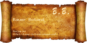 Bauer Botond névjegykártya